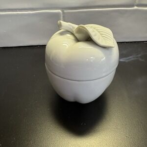 Vintage Rowoco Ceramic Apple Lidded Dish Farmhouse Cottage Kitchen Decor